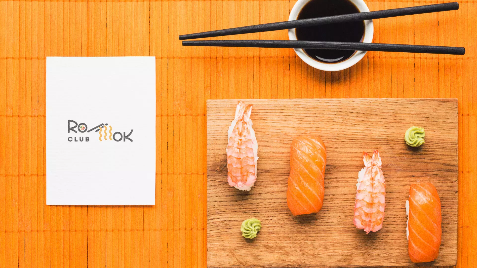 Создание логотипа суши-бара «Roll Wok Club» в Балтийске